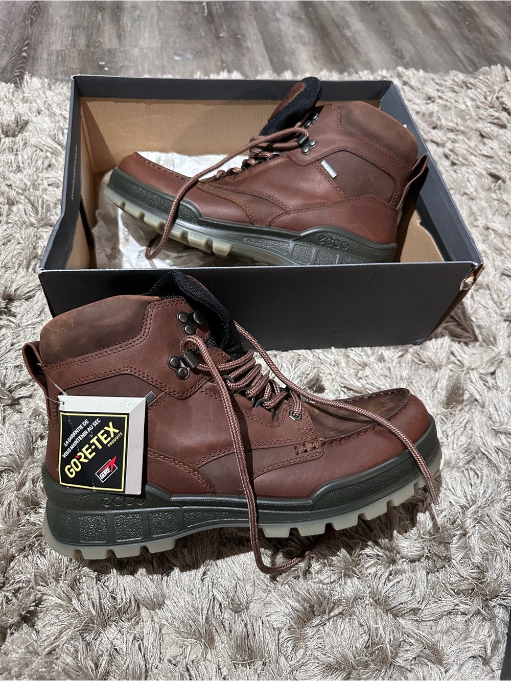 Ecco Brown Leather Men's Boots